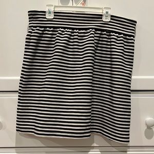 Black and White Striped Skirt